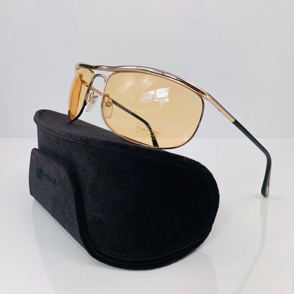 New TOM FORD Ryder Rose Gold Orange Sunglasses - Picture 4 of 16